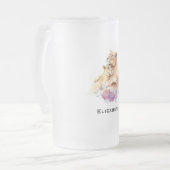 Niedliche Aquarellmütter Mattglas Bierglas (Vorderseite Links)