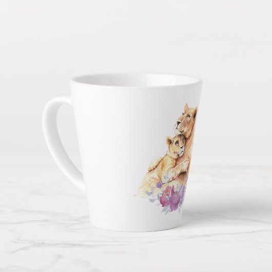 Niedliche Aquarellmütter Milchtasse (Linke Ecke)