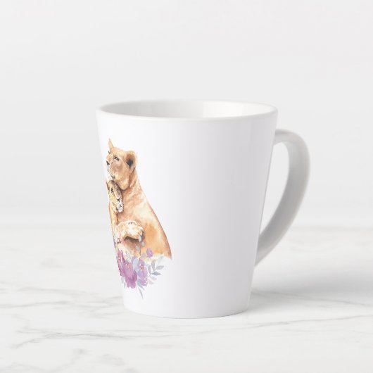 Niedliche Aquarellmütter Milchtasse (Rechte Ecke)