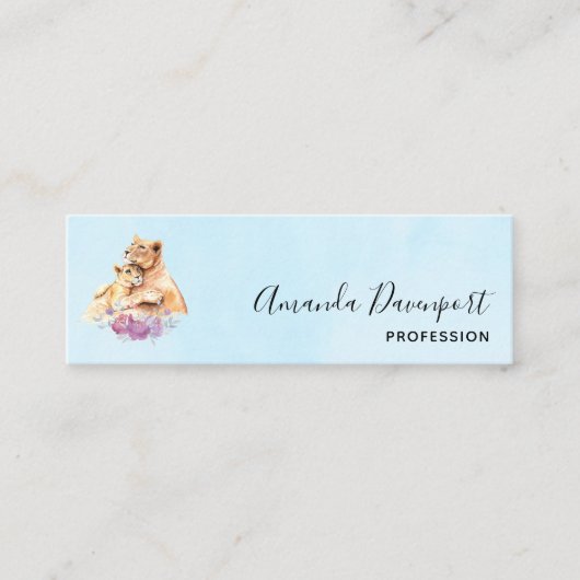 Niedliche Aquarellmütter Mini Visitenkarte (Vorderseite)