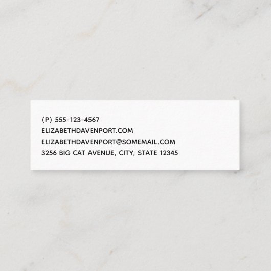 Niedliche Aquarellmütter Mini Visitenkarte (Rückseite)