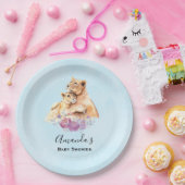 Niedliche Aquarellmütter mit Löwe- und Cub-Babydus Pappteller (Party)