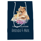 Niedliche Aquarellmütter Mittlere Geschenktüte (Vorderseite)