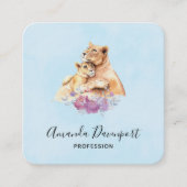 Niedliche Aquarellmütter Quadratische Visitenkarte (Vorderseite)