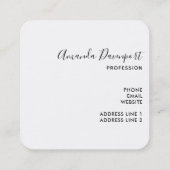 Niedliche Aquarellmütter Quadratische Visitenkarte (Rückseite)