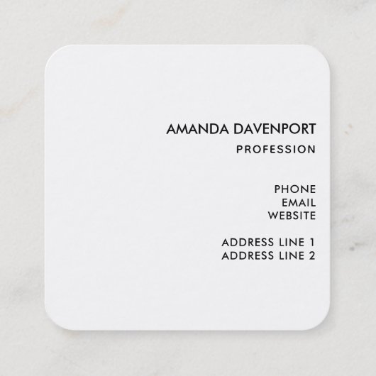 Niedliche Aquarellmütter Quadratische Visitenkarte (Rückseite)