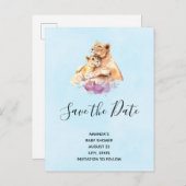 Niedliche Aquarellmütter Save the Date Einladungspostkarte (Vorne/Hinten)