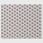 Niedliche Aquarellpanda mit Regenbogenherz Geschenkpapier (Flach)