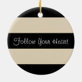 Niedliche Aquarellpanda mit Regenbogenherz Keramik Ornament (Hinten)