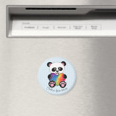 Niedliche Aquarellpanda mit Regenbogenherz Magnet (In Situ (Geschirrspüler))