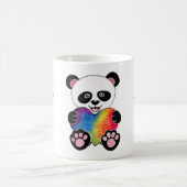 Niedliche Aquarellpanda mit Regenbogenherz Verwandlungstasse (Mittel)