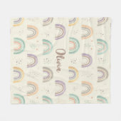 Niedliche Aquarellpastellfarben Rainbows Fleecedecke (Vorderseite (Horizontal))