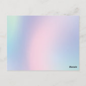 Niedliche Aquarellpastellfarben Unicorns Rainbow G Postkarte (Rückseite)