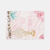 Niedliche Aquarellpastete No Probllama Llama Kinde Fleecedecke (Vorderseite (Horizontal))