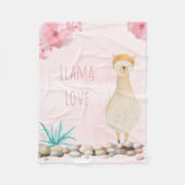 Niedliche Aquarellpastete No Probllama Llama Kinde Fleecedecke (Vorderseite)