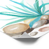 Niedliche Aquarellpastete No Probllama Llama Kinde Poster (Ecke)