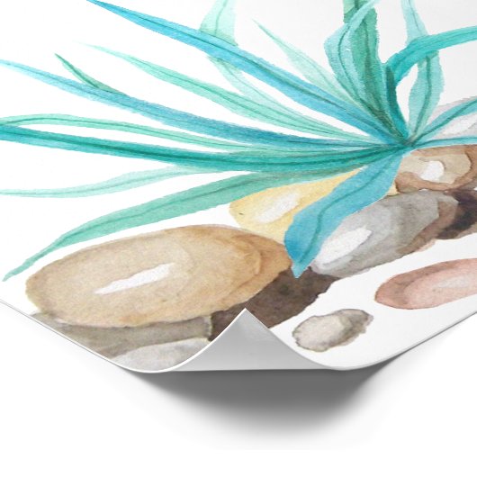 Niedliche Aquarellpastete No Probllama Llama Kinde Poster (Ecke)