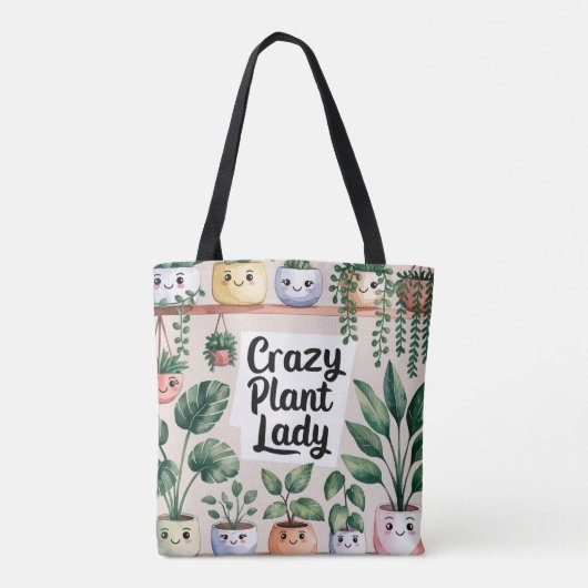 Niedliche Aquarellpflanze Tasche (Rückseite)