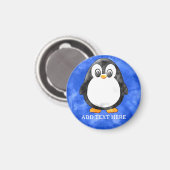 Niedliche Aquarellpinguin Blau Magnet (Vorderseite/Rückseite)
