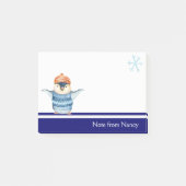 Niedliche Aquarellpinguin Post-it Klebezettel (Vorderseite)