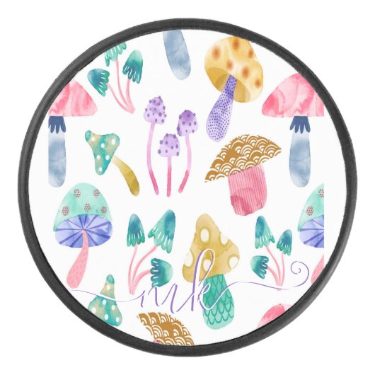 Niedliche Aquarellräume Eishockey Puck (Vorderseite)