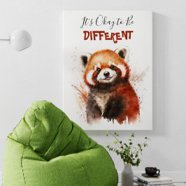 Niedliche Aquarellroter Panda Kinderzimmer Motivat Poster