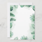 Niedliche Aquarellsafari Tiere Kinderdusche Einladung (Rückseite)