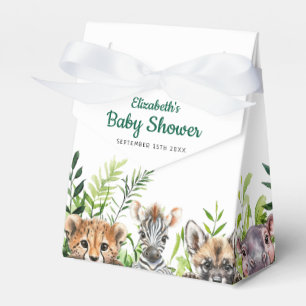Niedliche Aquarellsafari-Tiere Kinderdusche Geschenkschachtel