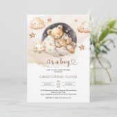 Niedliche Aquarellschläfer tragen eine erdneutrale Einladung (Stehend Vorderseite)