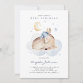 Niedliche Aquarellschlage Baby Deer Baby Sprinkle Einladung (Vorderseite)