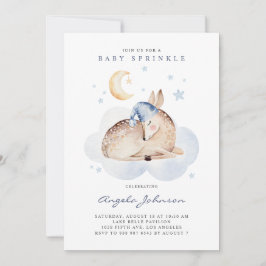 Niedliche Aquarellschlage Baby Deer Baby Sprinkle Einladung