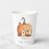 Niedliche Aquarellschrift Eine kleine Boo Babydusc Pappbecher (Rückseite)