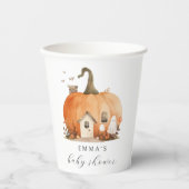 Niedliche Aquarellschrift Eine kleine Boo Babydusc Pappbecher (Vorderseite)