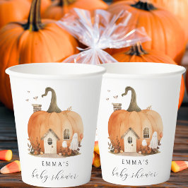 Niedliche Aquarellschrift Eine kleine Boo Babydusc Pappbecher