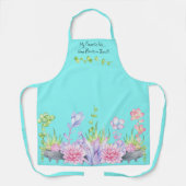 Niedliche Aquarellsikkulturen überall in der Print Schürze (Vorderseite)
