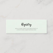 Niedliche Aquarelltafel Baby Dusche Registrierungs Mini Visitenkarte (Vorderseite)