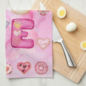 Niedliche Aquarelltäler, rosa Täler Küche Handtüch Geschirrtuch (Viertel Falte)