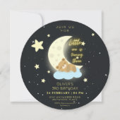 Niedliche Aquarellteddy tragen dritten Geburtstag Einladung (Vorderseite)