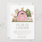 Niedliche Aquarelltiere Kinderdusche Vielen Dank Dankeskarte (Vorderseite)