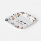 Niedliche Aquarelltiere Parade Kindergeburtstag Pa Pappteller (Gewinkelt)