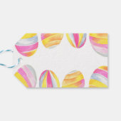 Niedliche Aquarelltöne Weideleier Ostereier Gefall Geschenkanhänger (Rückseite Horizontal)