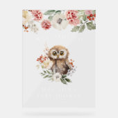 Niedliche Aquarelltuch Baby Dusche Willkommen Acrylschild (Vorderseite)