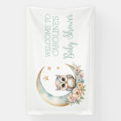 Niedliche Aquarelltuch Baby Dusche Willkommen Banner (Vertikal)