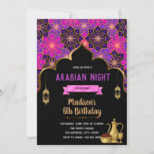 Niedliche arabische Nachtthema-Party Einladung (Vorderseite)