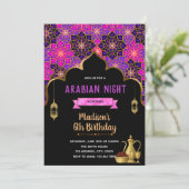 Niedliche arabische Nachtthema-Party Einladung (Stehend Vorderseite)