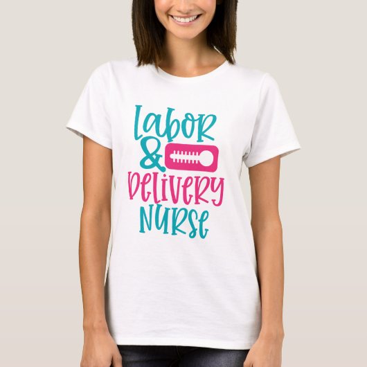 Niedliche Arbeit und Lieferung Krankenwagen Wortku T-Shirt (Vorderseite)