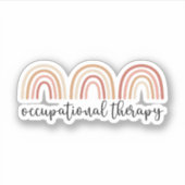 Niedliche Arbeitstherapie OT Regenbogen Aufkleber (Vorderseite)