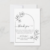 Niedliche Arch Text Script Beerdigung Danke Karte (Vorderseite)