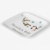 Niedliche arktische Whale-Babydusche Pappteller (Gewinkelt)