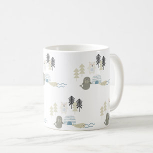 Niedliche arktische Wintertiere Kaffeetasse